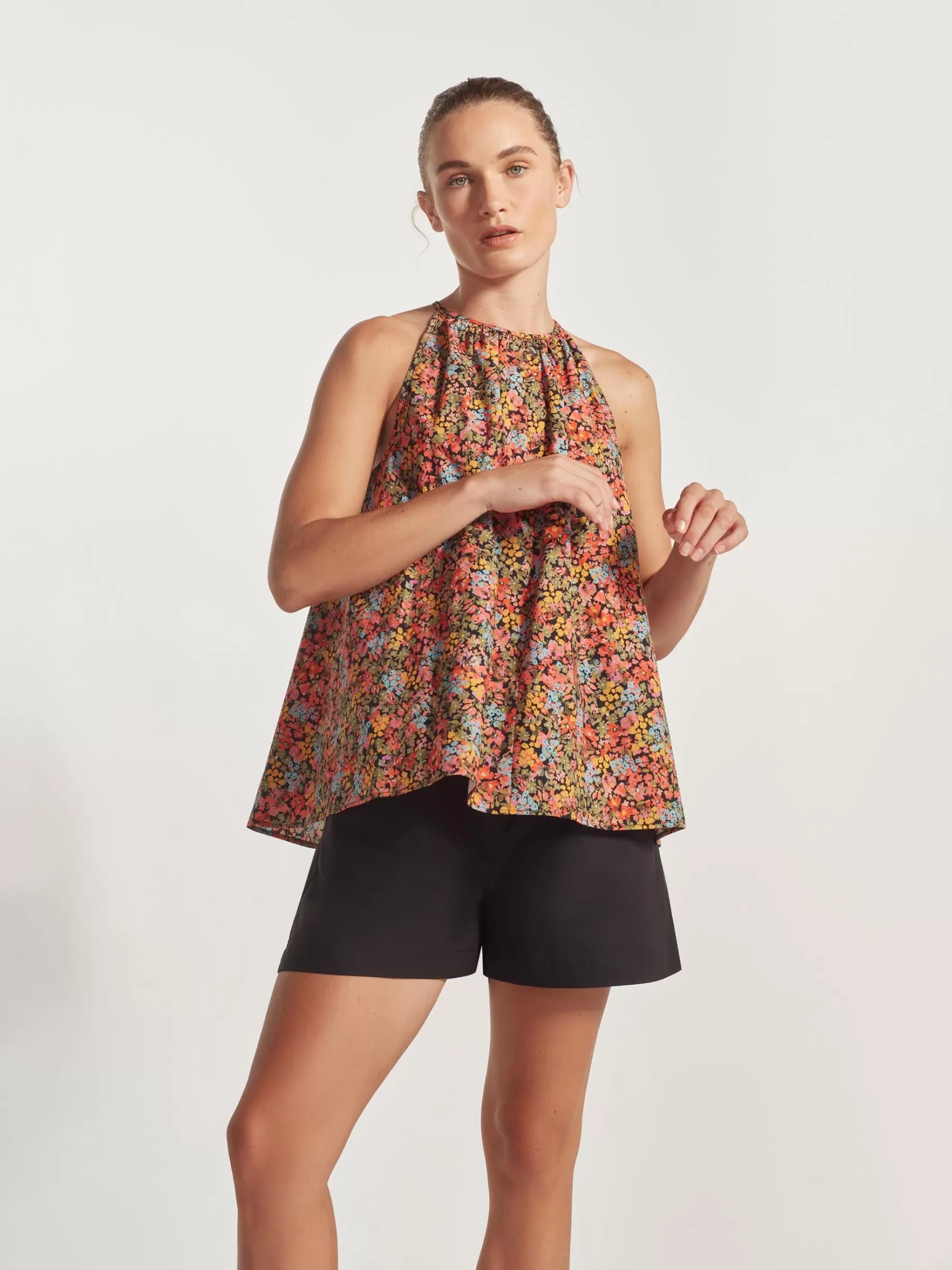 Women Juliette Hogan Astrid Top Pop Floral Cotton