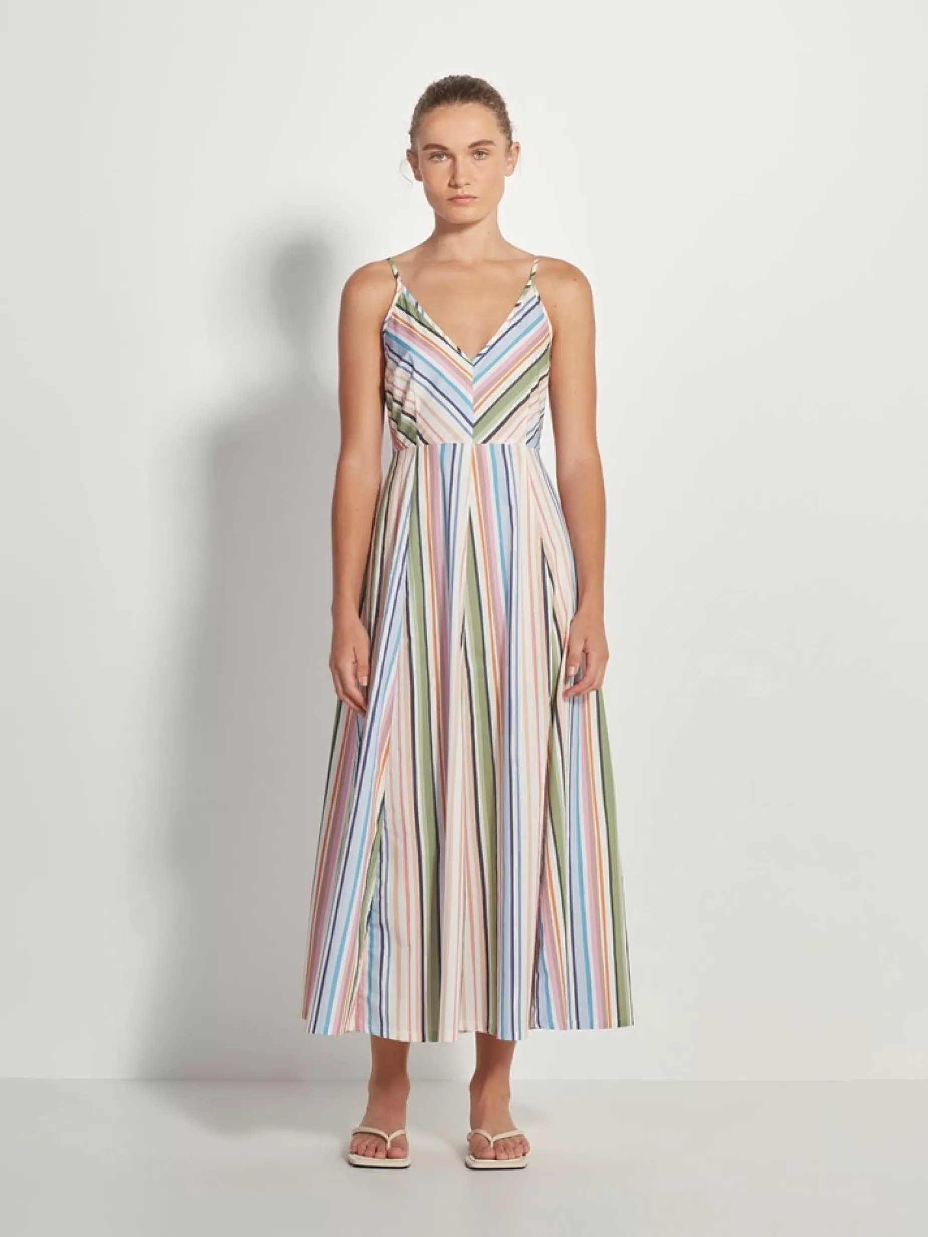 Women Juliette Hogan Eliza Dress Candy Stripe Organic Cotton