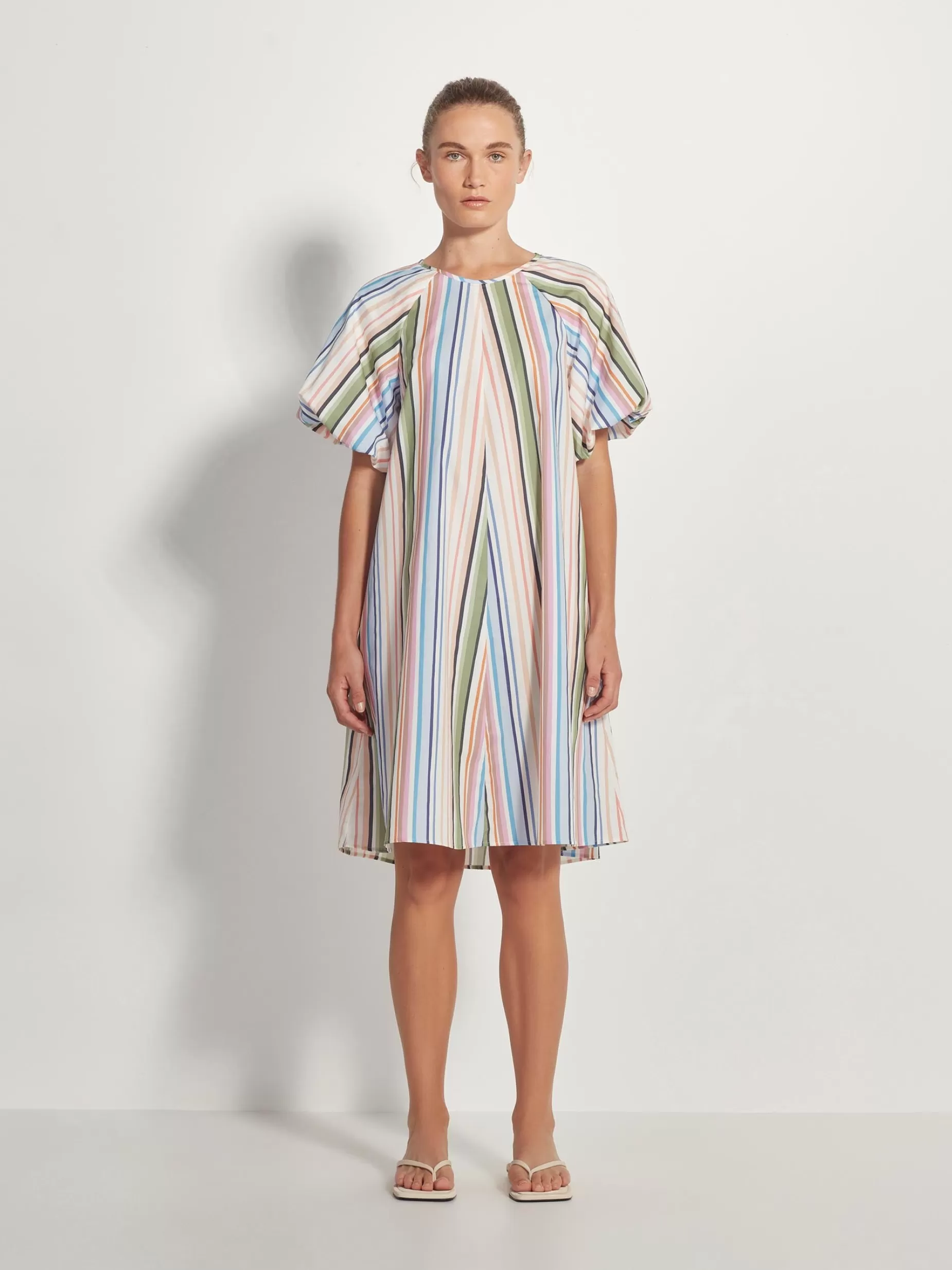 Women Juliette Hogan Emma Dress Candy Stripe Organic Cotton