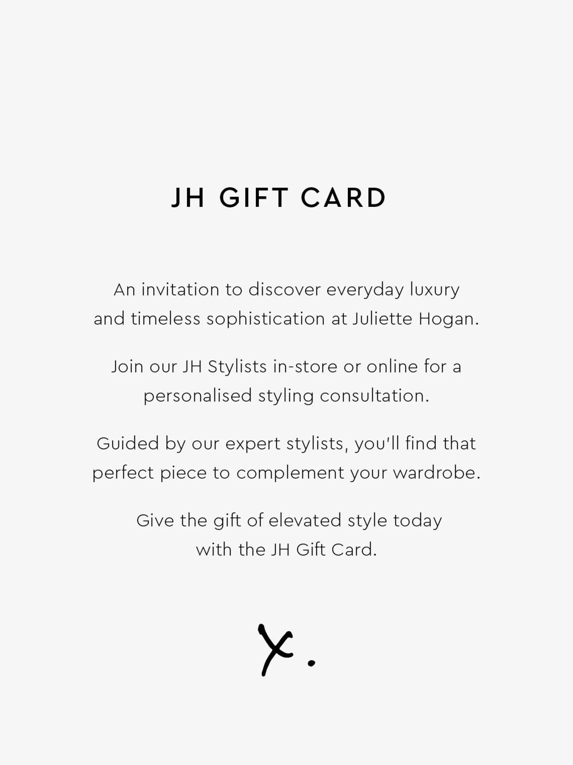 Women Juliette Hogan Jh $250 Gift Card