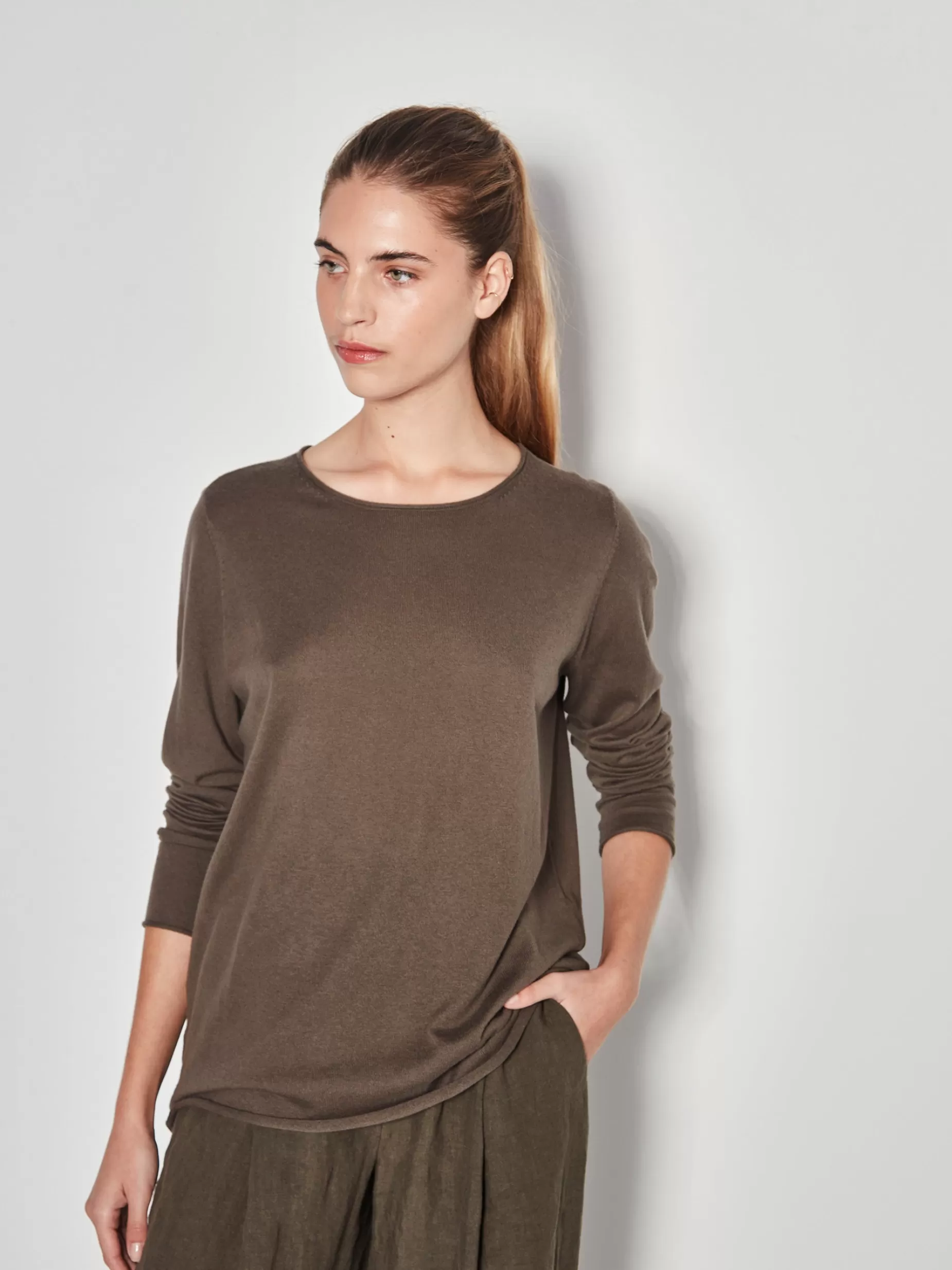 Women Juliette Hogan Jhl Crew L/S T Fine Cotton Cashmere