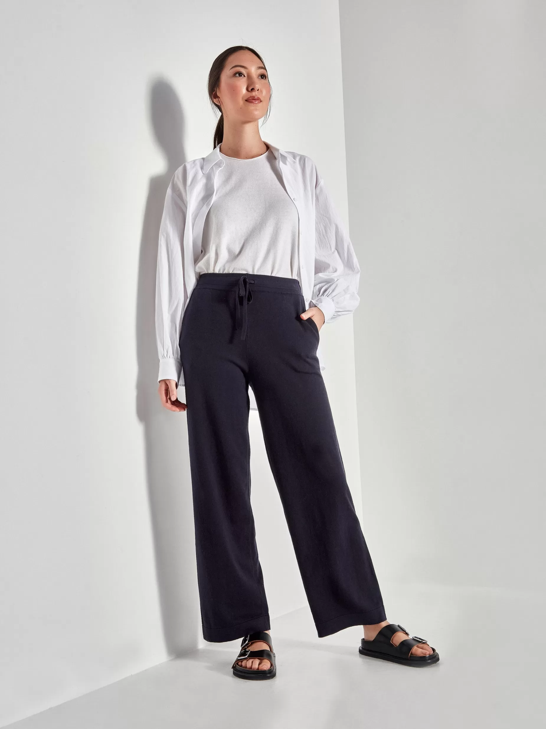 Women Juliette Hogan Jhl Wide Trackpant Cotton Cashmere