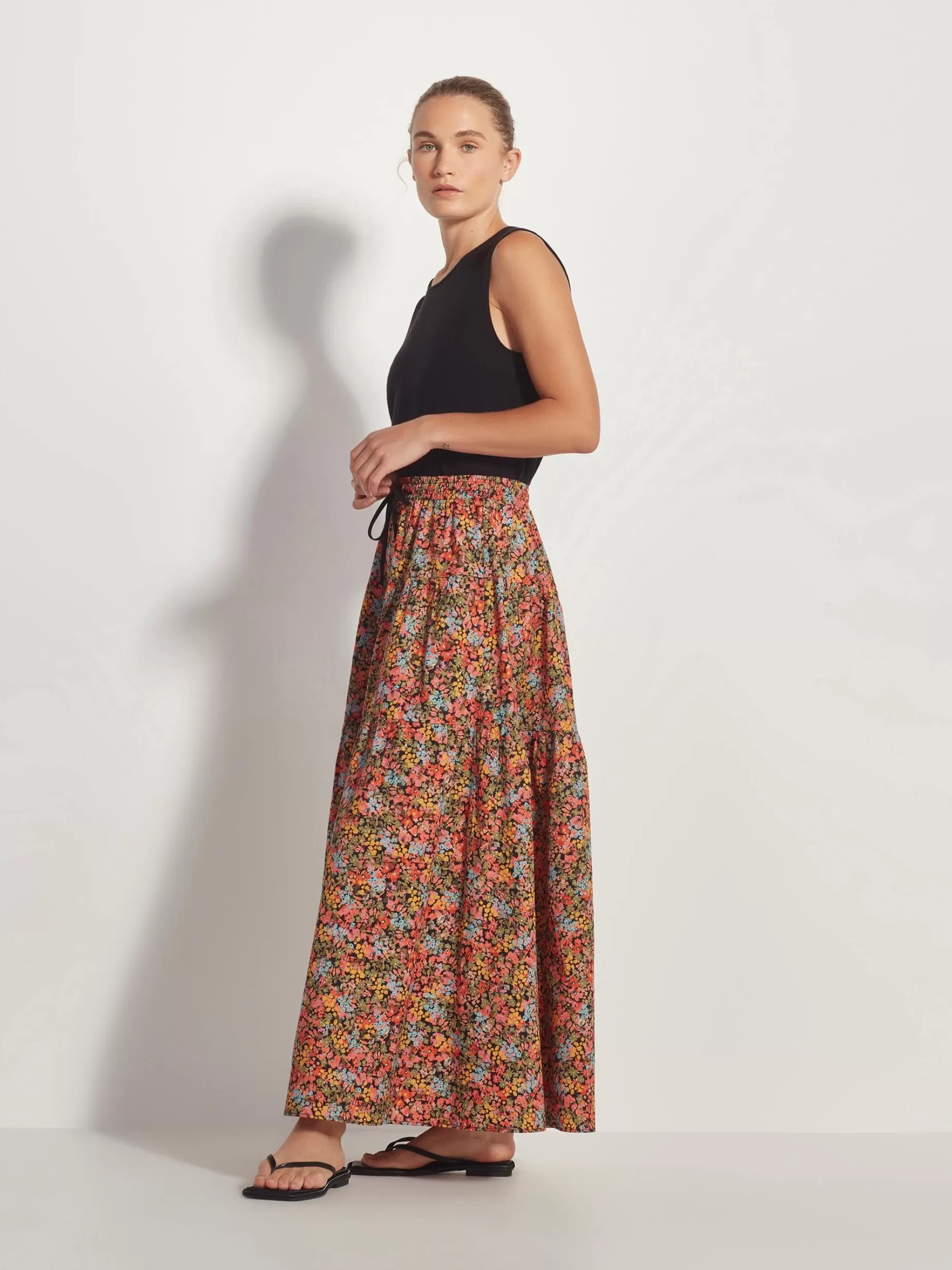 Women Juliette Hogan Nova Skirt Pop Floral Cotton