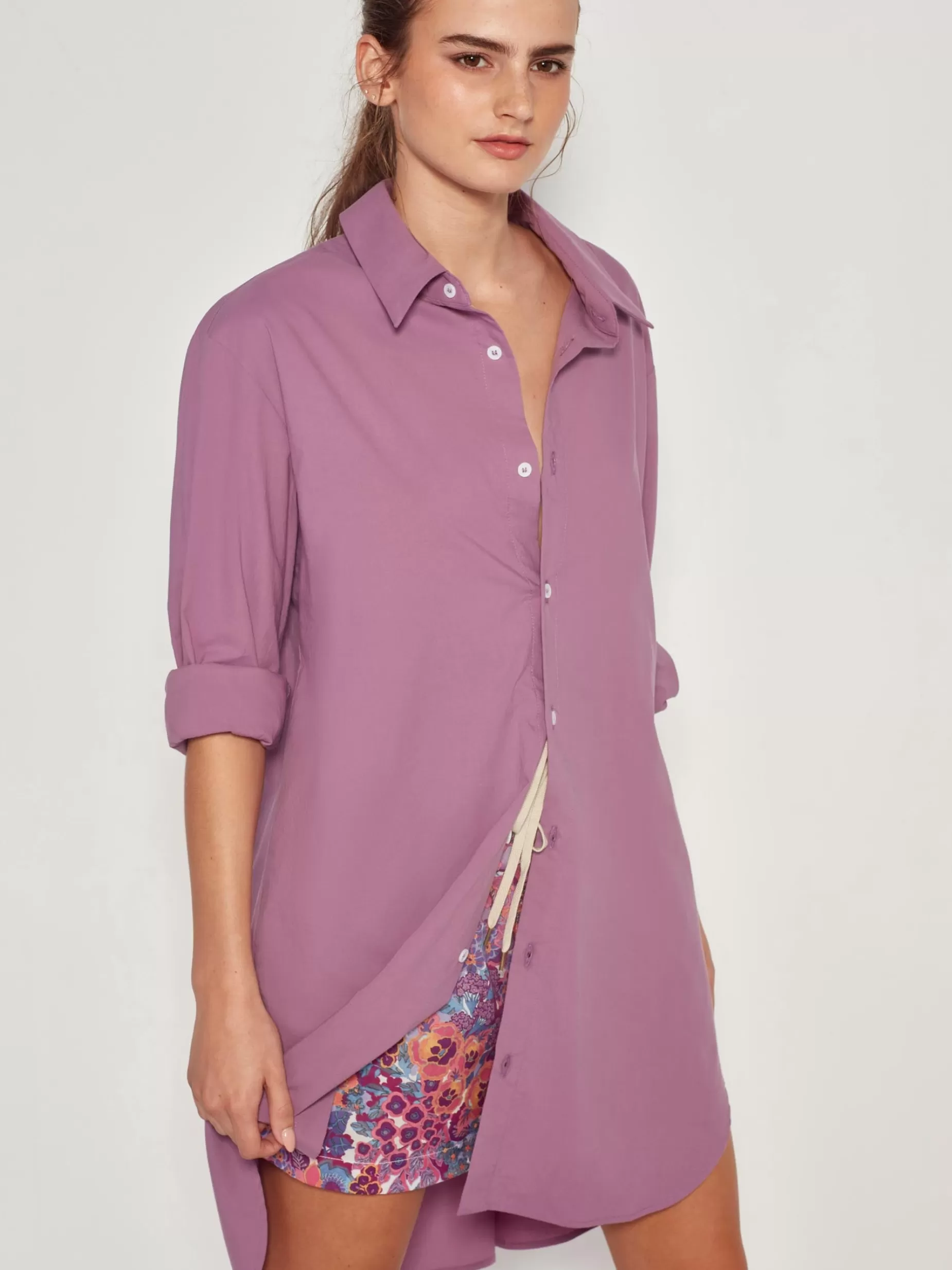 Women Juliette Hogan Resort Shirt Washed Cotton