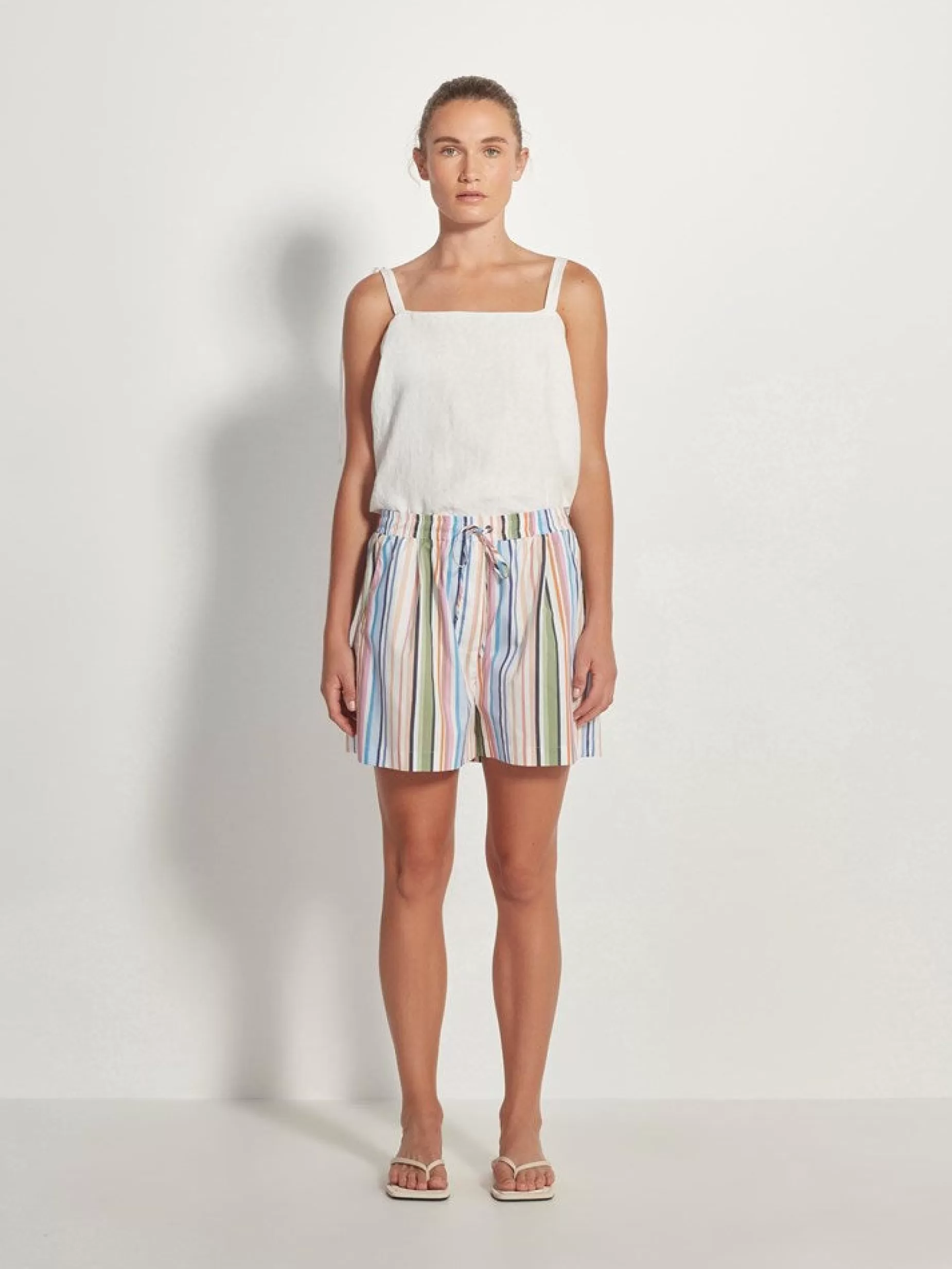 Women Juliette Hogan Robin Short Candy Stripe Organic Cotton