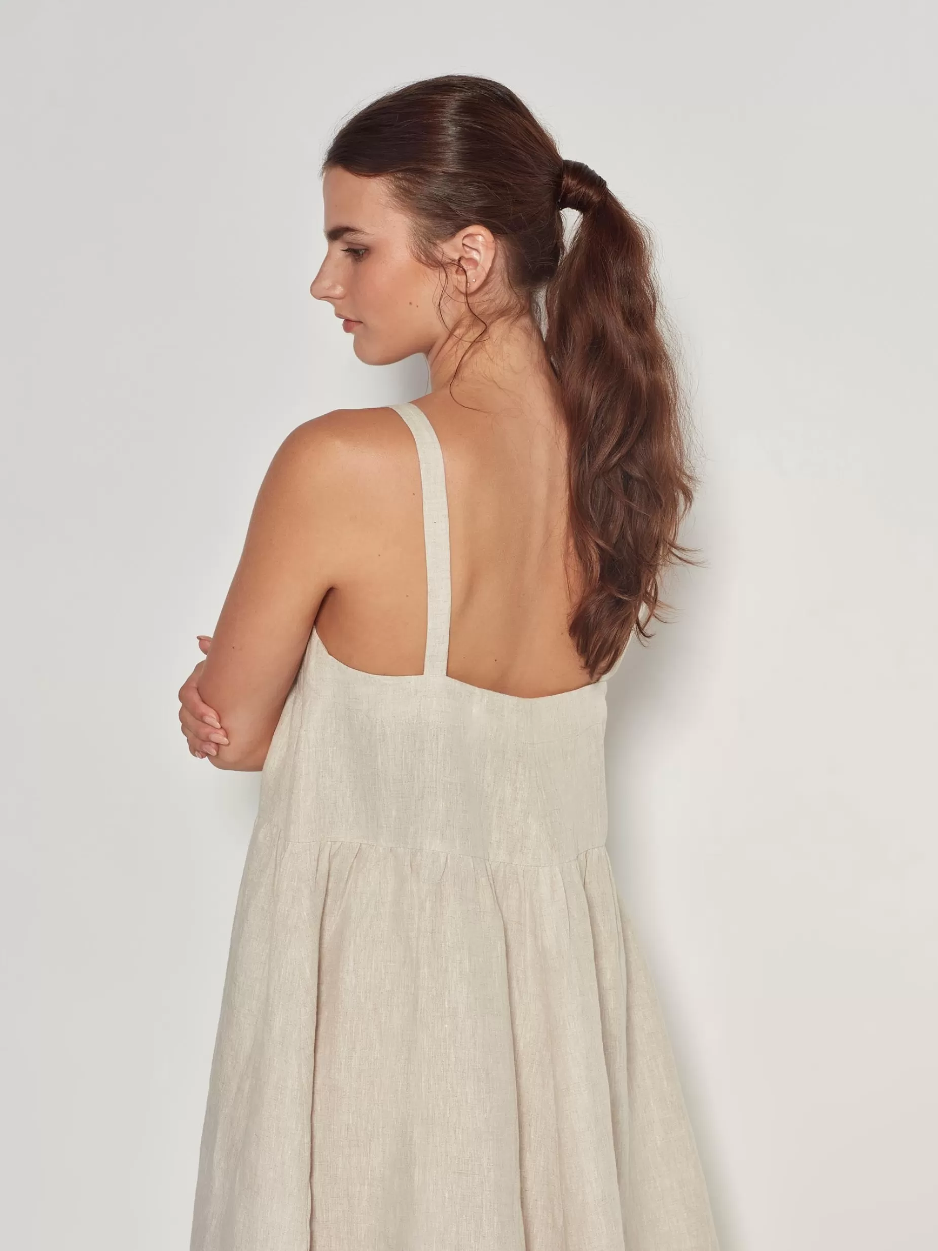 Women Juliette Hogan Willow Dress Vintage Linen