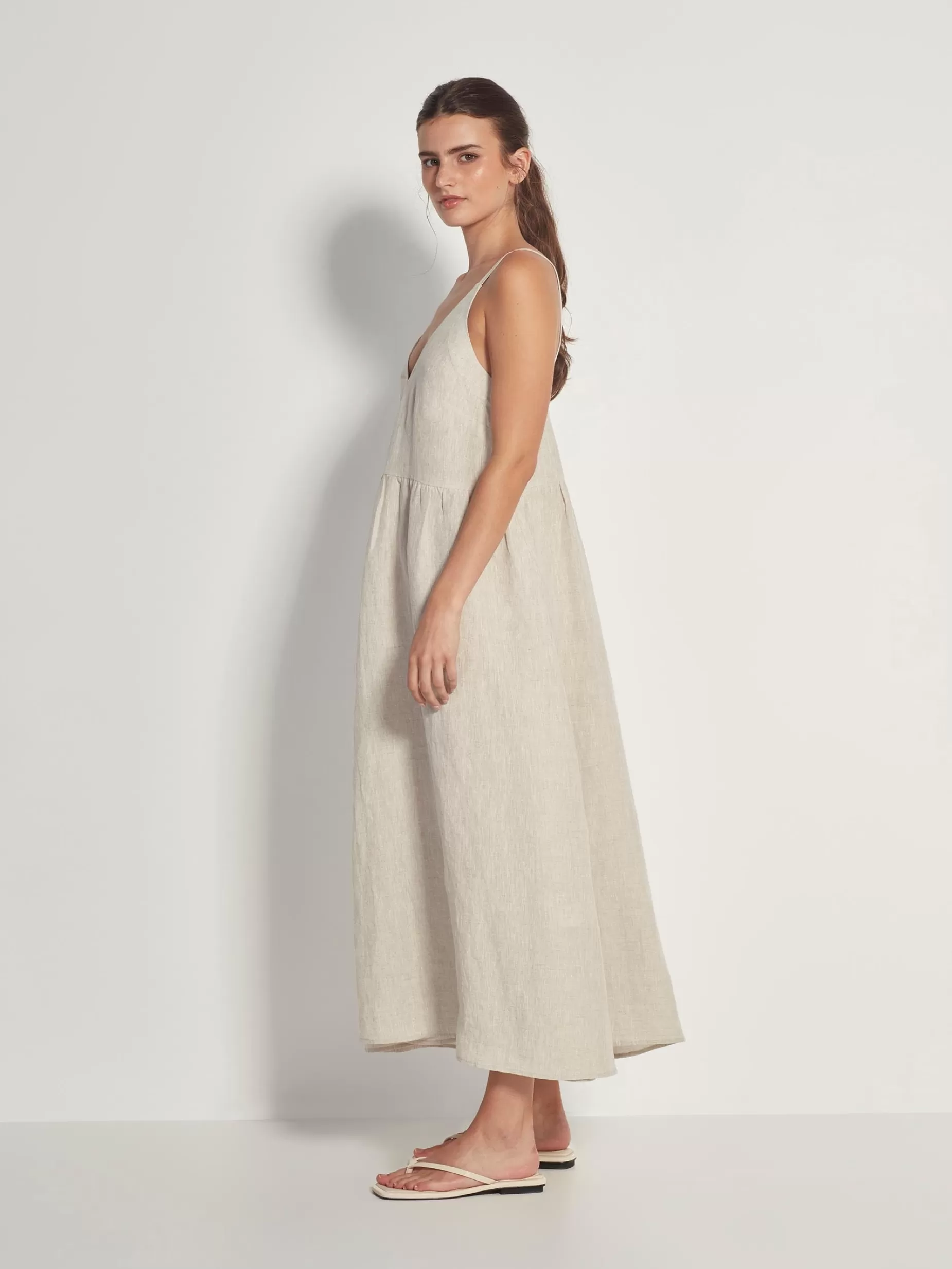 Women Juliette Hogan Willow Dress Vintage Linen